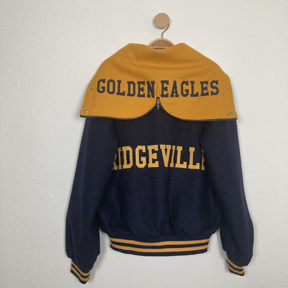 NEW WITHOUT TAGS CARMAR MEN'S BLUE LONG SLEEVE FULLY LINED VARSITY JACKET SIZE S - Picture 4 of 11